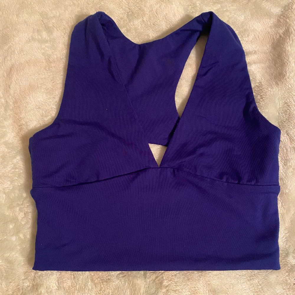 Blue crop top